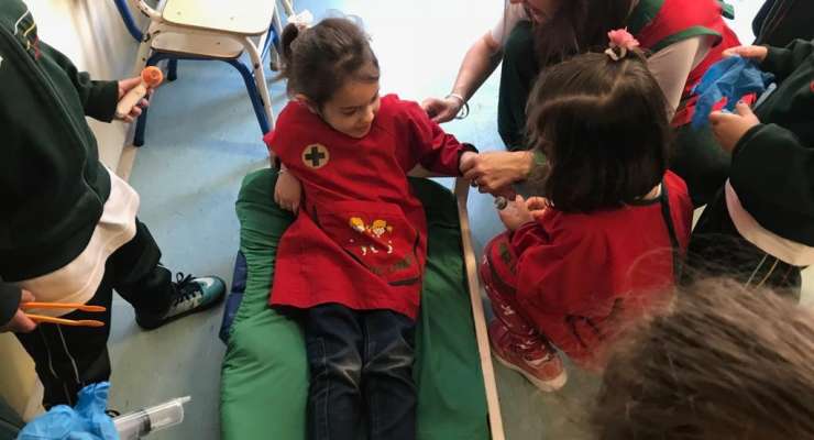 Actividades integradas entre Giraffes y el resto de Kinder 4